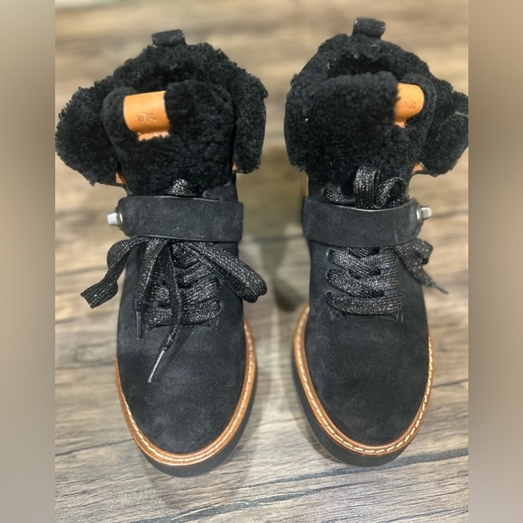 COACH G1354 Urban Hiker Boots, Black Suede, Womens Size 7.5B - Picture 3 of 7